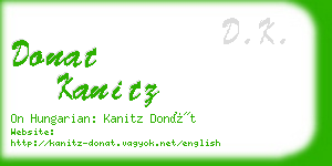 donat kanitz business card